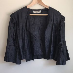 Stella McCartney bolero jacket, shimmery Black